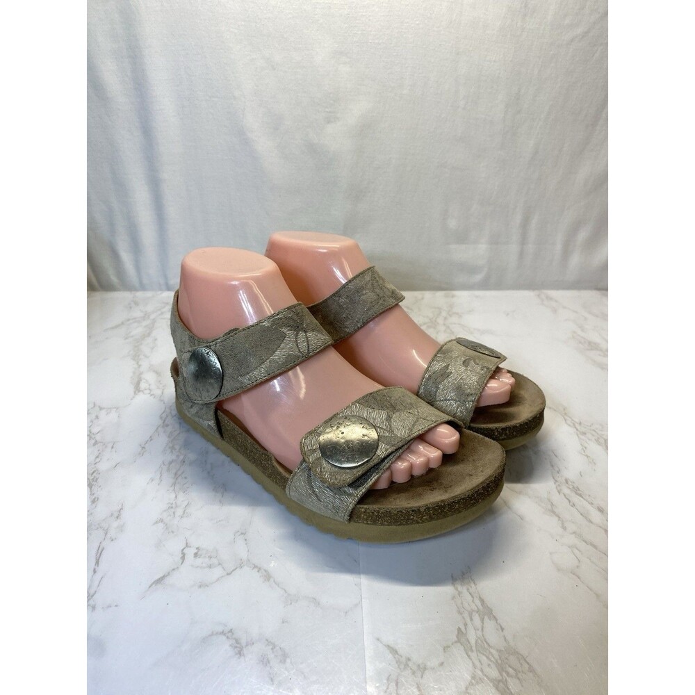 taos womens brass Carousel metallic wedge open slingback sandals 7
